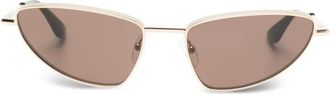 Alexander McQueen Eyewear Zonnebril met geometrisch montuur - Goud