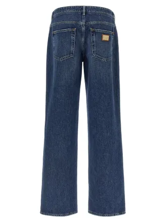 Dolce & Gabbana Cotton Relaxed Fit Jeans - Blue
