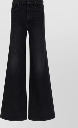 Mother wide leg denim trousers belt loops five pockets