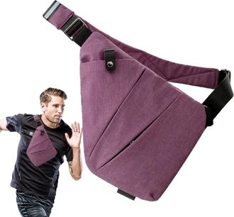 Generic Anti Theft Travel Bag - 32 x23cm Multi pocket Chest Bag | Bags, Large Capacity Multi Pocket Shoulder Use, Anti Theft Waterproof, Chest Holdabe