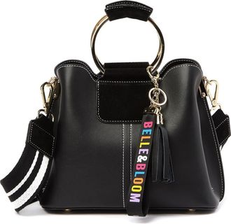 Belle & Bloom Twilight Leather Cross Body Bag in Black/black Suede at Nordstrom