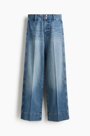 H&M Wide High Jeans - Denimblau
