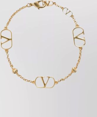 Valentino Garavani logo chain bracelet signature