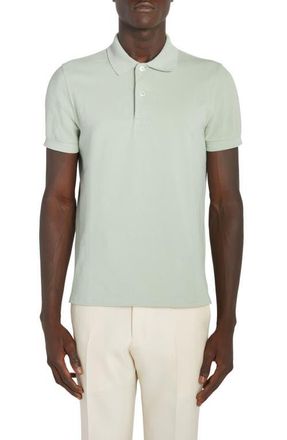 Tom Ford Short Sleeve Cotton Piqué Polo in Mint at Nordstrom, Size 36 Us