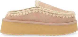 Mou Eskimo Platform Clog - Dames - Pantoffels - Bruin - 39 EU - Wol - Schoenen