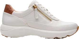 Clarks Womens Tivoli Zip Shoes, Color Off White Lea, Size: 8.5 UK Wide