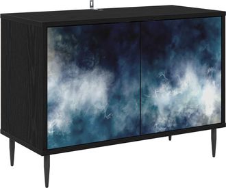 vidaXL Mueble De Tv Raalte 69 X 33 X 50,5 Cm Roble Negro Vidaxl