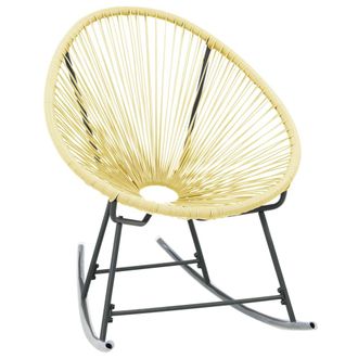 vidaXL Silla De Jard&iacute;n Acapulco Rat&aacute;n Sint&eacute;tico Beige Vidaxl