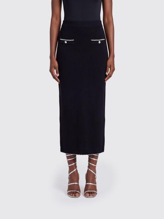 Tory Burch High-Waisted Wool Knit Midi Pencil Skirt