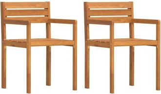 vidaXL Sillas De Jard&iacute;n 2 Unidades 50x53x80 Cm Madera Maciza Acacia Vidaxl