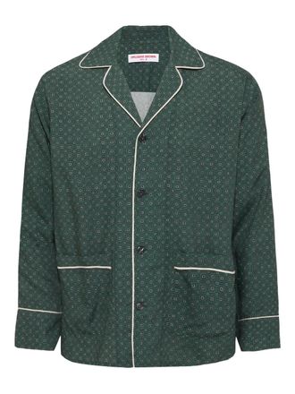 Orlebar Brown Murray geometric-print shirt - Green