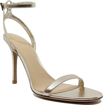 Valentino Garavani Womens Leather Stiletto Sandal Gold Lining
