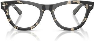 Ray-Ban 52mm Cat Eye Optical Glasses in Grey Tort at Nordstrom