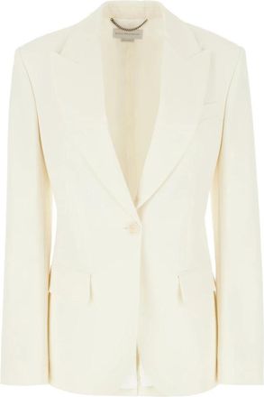 Stella McCartney Pocket Blazer Jacket - Dames - Blazers - Beige - XL - Wol - Jassen