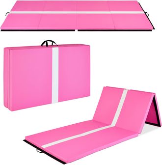 Best Choice Products 10ftx4ftx2in Folding Gymnastics Mat 4-Panel Exercise Workout Floor Mats w/ Handles