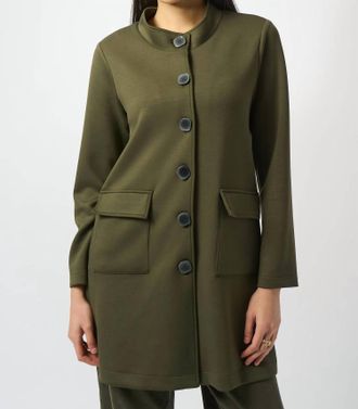 Joseph Ribkoff Scuba Knit Jacket In Khaki