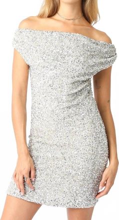 Olivaceous Margaret Dress In Silver