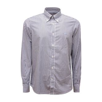 Harmont & Blaine Crn 074 B Gestreepte Shirt - Heren - Casual Overhemden - Blauw - 4XL - Katoen - Overhemden