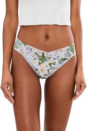 Hanky Panky Printed Signature Lace(r) Original Rise Thongs Womens Underwear Absolute/Lilly, Lace/Nylon