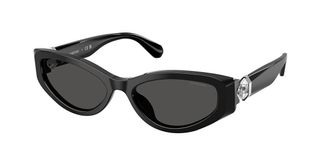 Swarovski SK6045U 100187 Womens Sunglasses Black Size 55