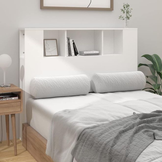 Festnight Bett-Kopfteil mit Ablagen und Aufbewahrung - Wei Holz  Bcherregal-Kopfteil - 120 x 18,5 x 104,5 cm ab 77,86  - auf Stylight
