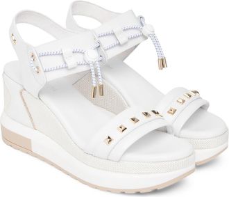 Nero Giardini Platform Wedge Sandal in White at Nordstrom, Size 11Us