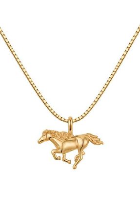 Made by Mary Fire Horse Box Chain Necklace in Gold Vermeil at Nordstrom