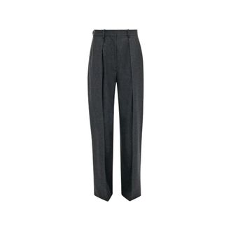 Victoria Beckham Straight Leg Trouser - Dames - Straight fit broeken - Grijs - XS - Broeken