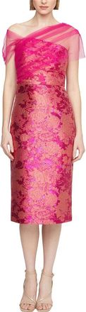 Theia Judy Shawl Midi Dress