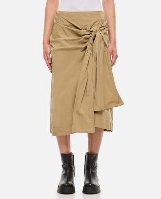 Bottega Veneta Beige COTTON SKIRT W/KNOT
