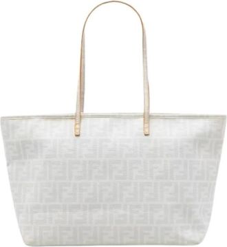 Fendi Pre-owned Tote Bags, female, White, Size: ONE SIZE Pre-owned Fabric Tote