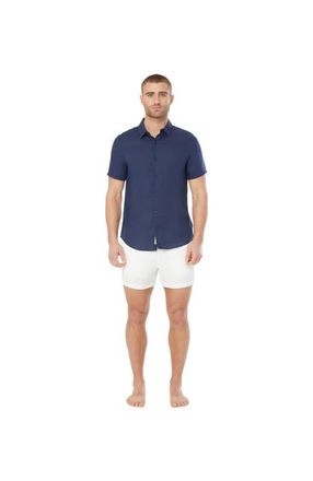 Onia Jack Air Linen Shirt in Deep Navy at Nordstrom, Size X-Large S