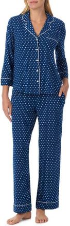 Kate Spade New York print stretch modal pajamas in Navy Dot at Nordstrom, Size X-Small