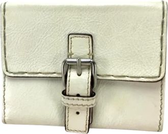 Chlo&eacute; Tweedehands leren portemonnees - Dames - Vintage Accessoires - Beige - ONE Size - Leer - Vintage