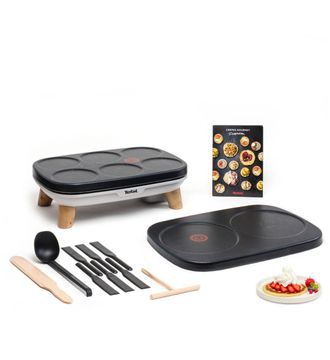 T-fal Gourmet 2 Placas Para Crepes Gris 1100 W