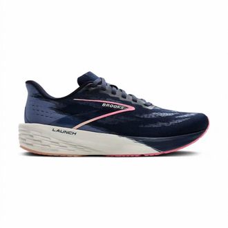 Brooks WomenS Launch 11 Neutral Running Shoe In Peacoat/blue/peach