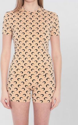 Marine Serre moon print jersey short sleeve top