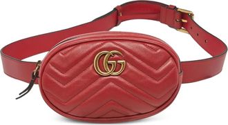 Gucci Marsupio GG Marmont in pelle - Rosso