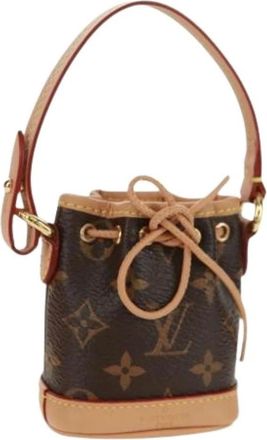 Louis Vuitton Pre-owned Bucket Bags, female, Brown, Size: ONE SIZE Pre-owned Canvas Key-Holder