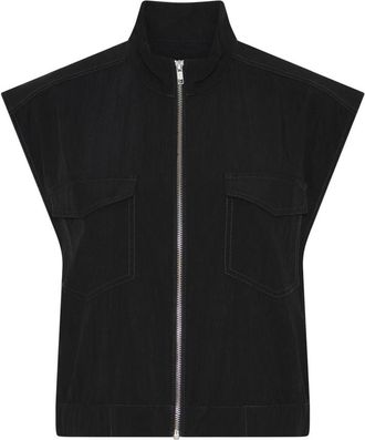 Bruuns Bazaar Masaola BBVika Gilet - Dames - Bodywarmers - Zwart - XL - Leer - Jassen
