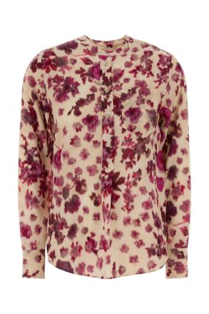 Isabel Marant Isabel Marant Printed Stretch Silk Rusak Shirt