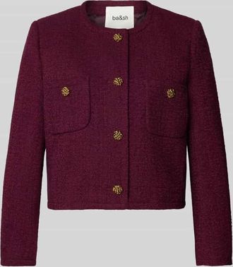 BA&SH Regular Fit Blazer mit Leinen-Anteil Modell MEREDITH in Bordeaux, Größe M