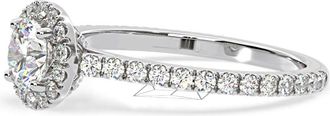The Diamond Store 2.30ct Reina Lab Diamond Halo Engagement Ring in Platinum F/VS1
