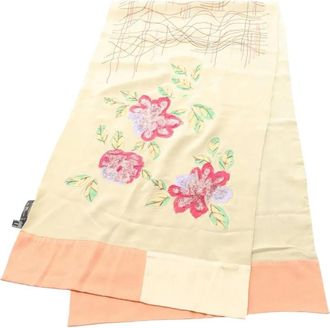 Etro Foulard ricamato a fiori con perline anni 2000 - Toni neutri