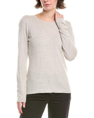 Fort&eacute; Cashmere Crewneck Silk & Cashmere-Blend Sweater