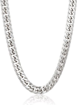 Crucible Jewelry Mens Double Curb Chain Black Steel Necklace