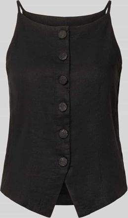 Ichi Blusentop aus Leinen-Viskose-Mix Modell LINNO in Black, Gr&ouml;&szlig;e 34