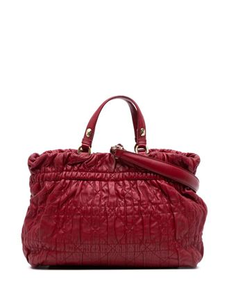 Dior 2011 Gaufre Cannage Delices lamsleren shopper - Rood