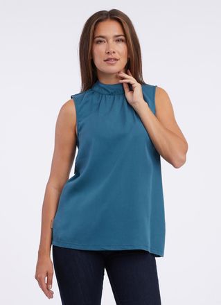 Ragwear Blusentop RAGWEAR ANGYC TOP ORG, Damen, Gr. XL (42), gr&uuml;n (petrol), Web, Obermaterial: 100% Lyocell, unifarben, Neckholder, Blusen Blusentop, mit Neck