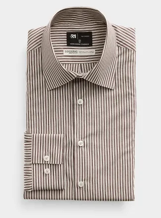 Le 31 Mens European fabric striped shirt Standard fit